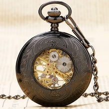 Load image into Gallery viewer, Elegant Glass Skeleton Dial Steampunk Watch