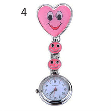 Load image into Gallery viewer, Smiling Faces Heart Clip-On Pendant Watch