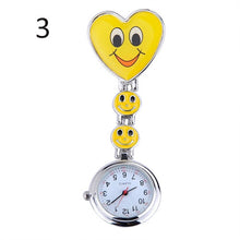 Load image into Gallery viewer, Smiling Faces Heart Clip-On Pendant Watch