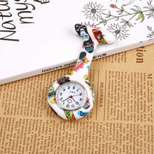 Load image into Gallery viewer, Zebra Stainless Clip Pin Nurse Fob Watch