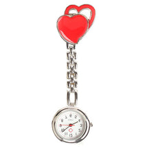 Load image into Gallery viewer, Heart Quartz Fob Brooch Pocket Watch