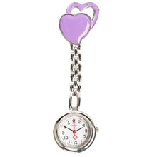 Load image into Gallery viewer, Heart Quartz Fob Brooch Pocket Watch