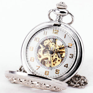 Hollowed Lid Chain Luxury Fob Watches