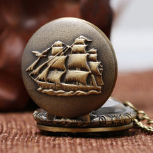 Load image into Gallery viewer, Sailing Boat Design Vintage Pocket Watch