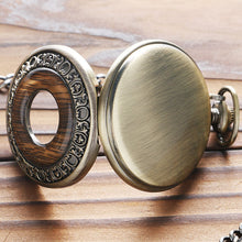 Load image into Gallery viewer, Wood Bronze Pocket Watches