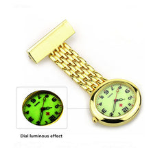 Load image into Gallery viewer, Luminous Dial Nurse Doctor Brooch Clip Quartz