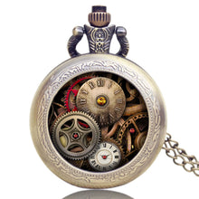 Load image into Gallery viewer, Gear Pocket Watch Steampunk Quartz Watches