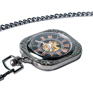Black Square Pocket Watch