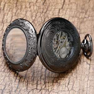 Flower Pattern Glass Case Watch