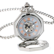Load image into Gallery viewer, Skeleton Octagon Shape Pocket Watch