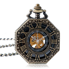 Load image into Gallery viewer, Skeleton Octagon Shape Pocket Watch