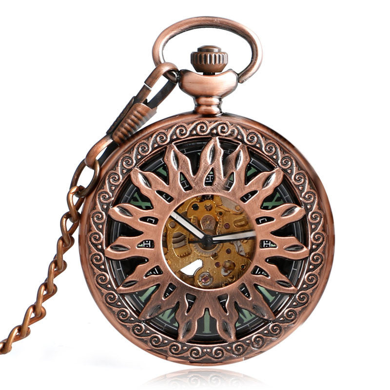 Pocket Watch Mechanical Self Wind Skeleton