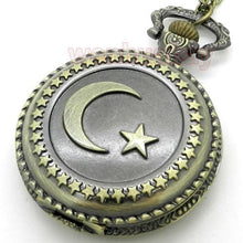 Load image into Gallery viewer, Moon and Star Theme Quartz Pocket Watch