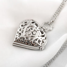 Load image into Gallery viewer, Heart-Shape Necklace Chain Pocket Watch