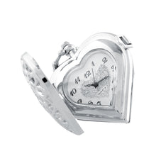 Load image into Gallery viewer, Heart-Shape Necklace Chain Pocket Watch
