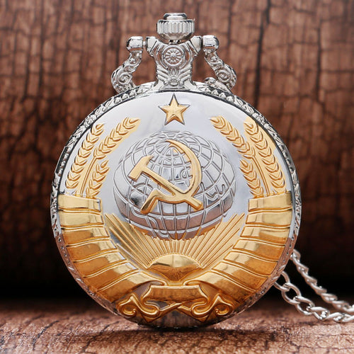 Soviet Sickle Hammer Style Quartz Pocket Watch