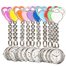 Load image into Gallery viewer, Heart Quartz Fob Brooch Pocket Watch