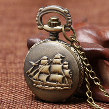 Load image into Gallery viewer, Sailing Boat Design Vintage Pocket Watch